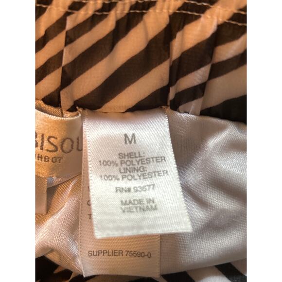 VGUC Bisou Bisou Women's Size M/L Two Piece Set Dressy Semi Sheer Animal Print - Picture 5 of 7